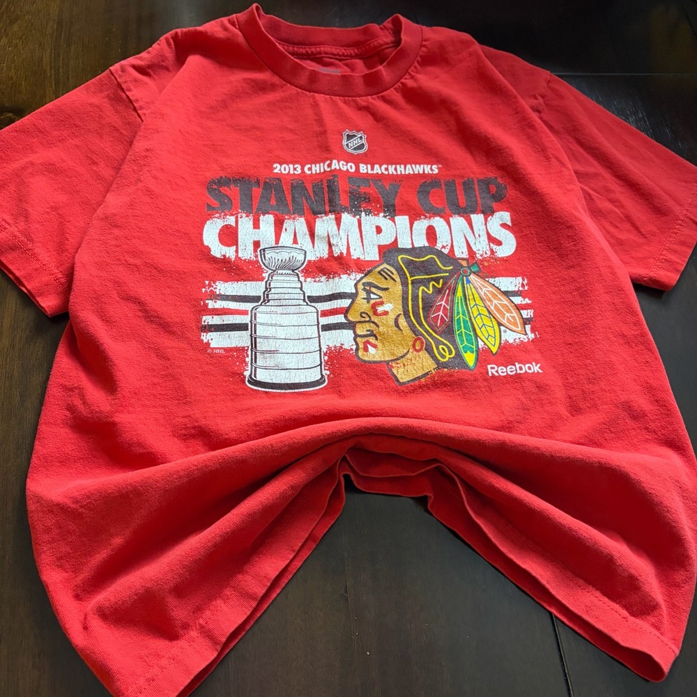 Blackhawk 2013 Stanley Cup Champions Kids XL T-Shirt